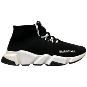 Women's Lace Up Speed Socks High Trainers Black Size EU 39 / UK 6