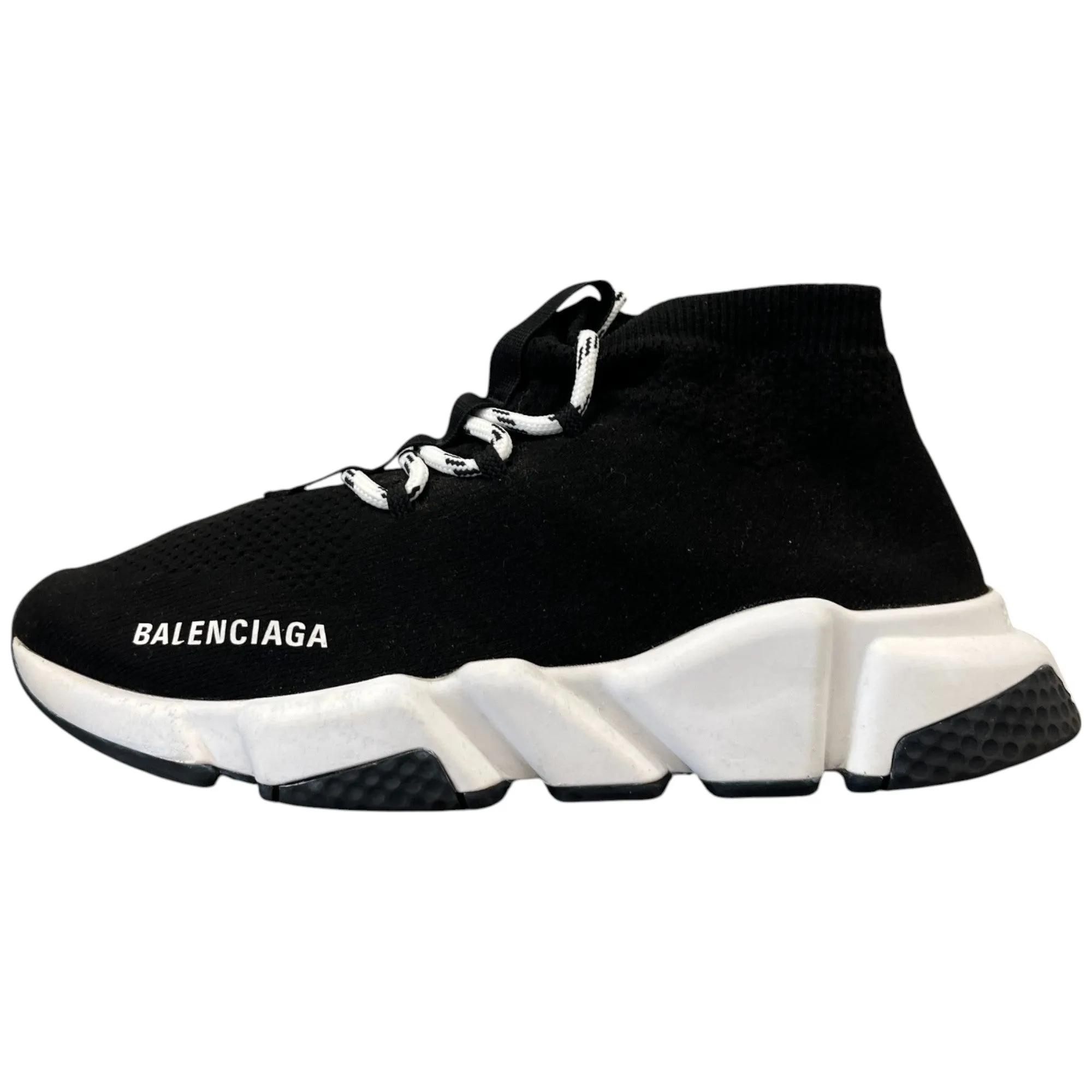 Women's Lace Up Speed Socks High Trainers Black Size EU 39 / UK 6