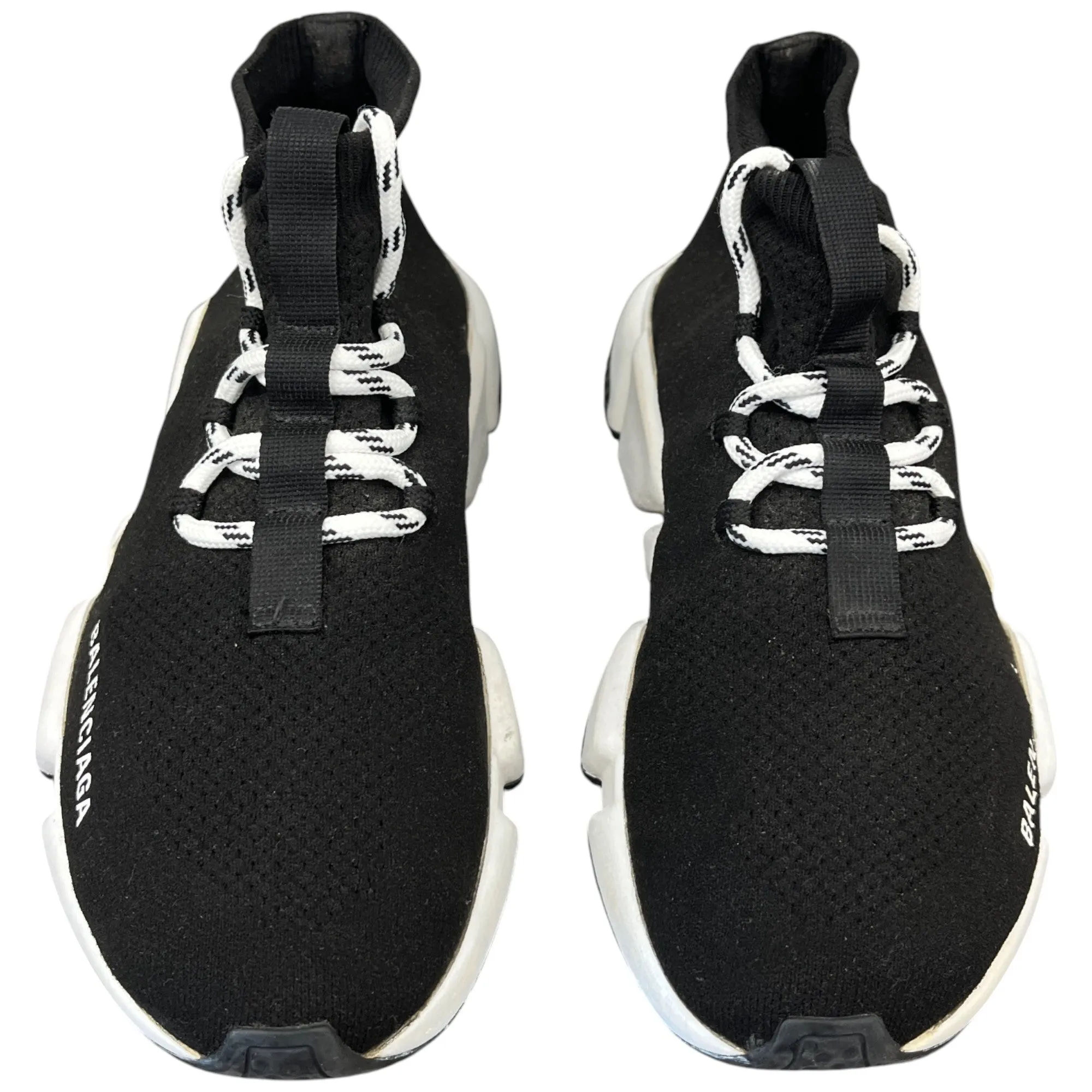 Women's Lace Up Speed Socks High Trainers Black Size EU 39 / UK 6