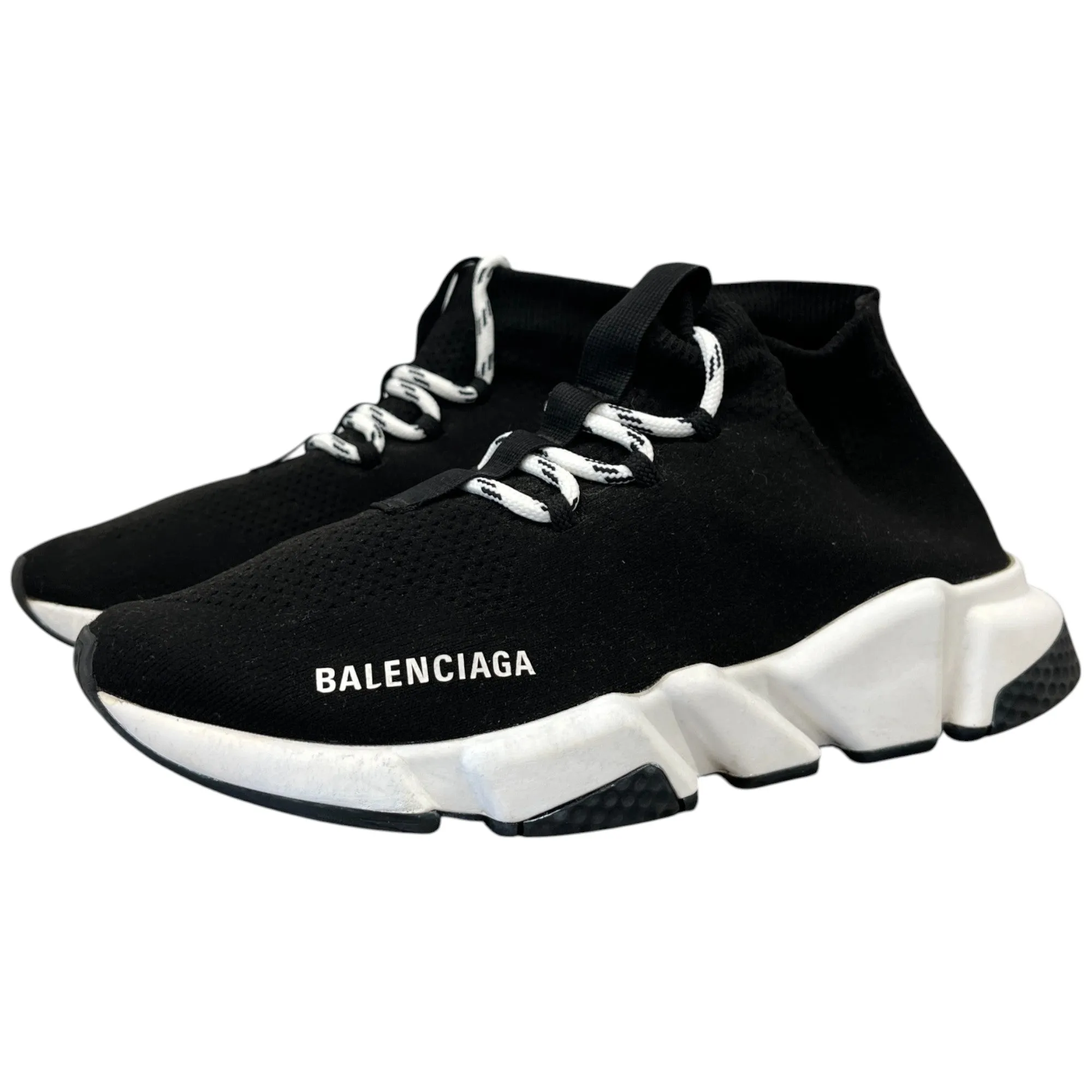 Women's Lace Up Speed Socks High Trainers Black Size EU 39 / UK 6